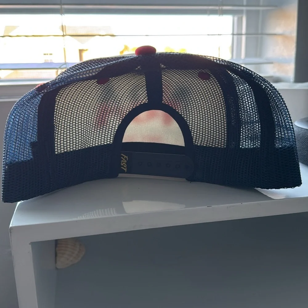 NWOT- Fasthouse NBA “National Bicycle Association” hat. red/wht/blu never worn.